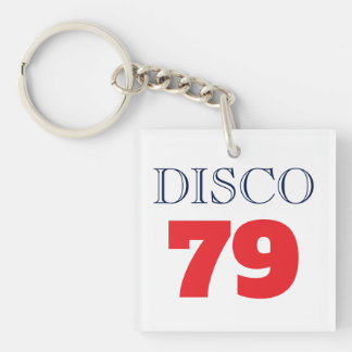 Disco 79 Pop Art Music Entertainment Retro Keychain