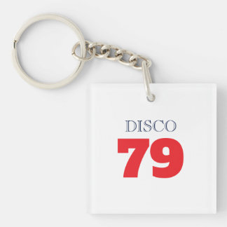 Disco 79 Pop Art Music Entertainment Retro Keychain