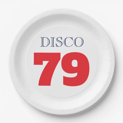 Disco 79 Pop Art Music Entertainment Retro Paper Plates