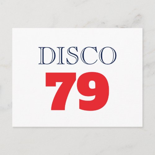 Disco 79 Pop Art Music Entertainment Retro Postcard