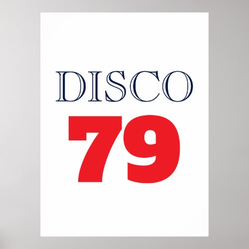 Disco 79 Pop Art Music Entertainment Retro Poster