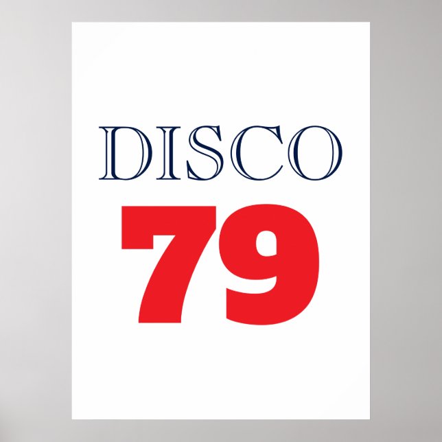 Disco 79 Pop Art Music Entertainment Retro Poster (Front)