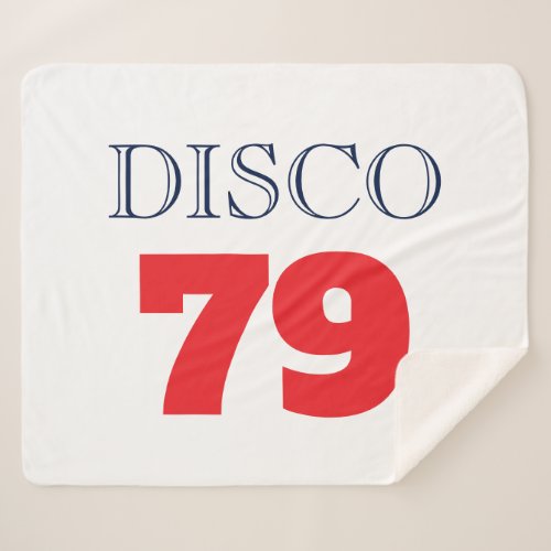Disco 79 Pop Art Music Entertainment Retro Sherpa Blanket