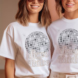 Disco Babe Bridal Party MOH Shirt<br><div class="desc">Step back in time with our Retro Disco Ball Bridal Shower Invitations & Decor collection. Immerse yourself in the nostalgia of the 70s with muted beige and grey arches, enhanced by groovy silver glitter fonts. The iconic retro disco ball takes center stage, evoking an era of disco glamour, all while...</div>