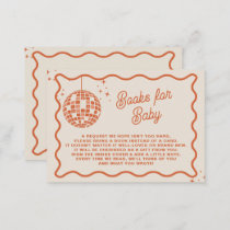 Disco Baby Groovy Baby Shower Book Request Enclosure Card