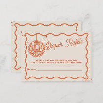 Disco Baby Groovy Baby Shower Diaper Raffle Enclosure Card