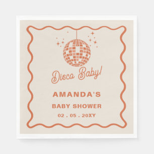 Disco Baby Retro Groovy Disco Baby Shower Napkins