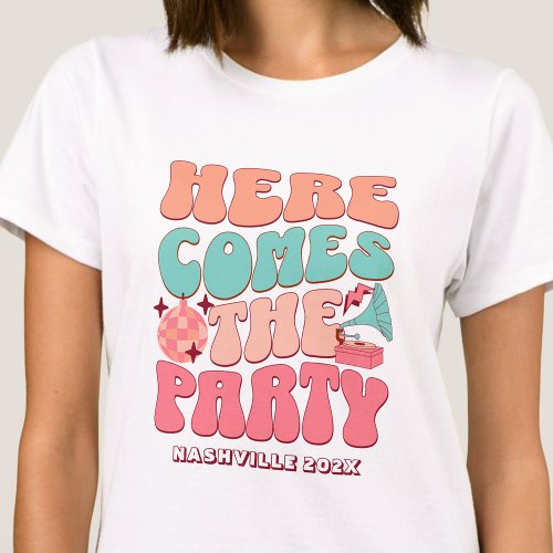 Disco Bachelorette Party Groovy Retro 80s 70s T_Shirt