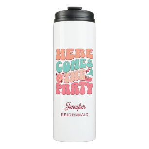 Disco Bachelorette Party Groovy Retro 80's 70's Thermal Tumbler
