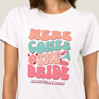 Disco Bachelorette Party Retro 80's 70's Groovy T-Shirt