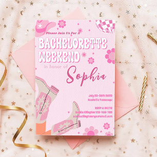 Disco Bachelorette Weekend Itinerary Invitation