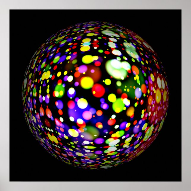 disco-ball-381907  COLORFUL BOHEK MUSIC PARTY CIRC Poster (Front)