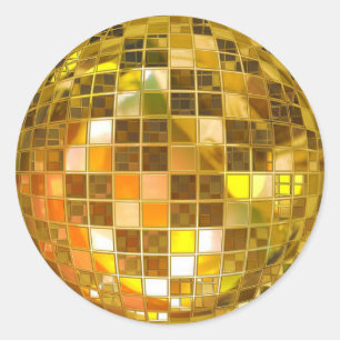 Disco Ball 70s Themed Birthday Party Stickers