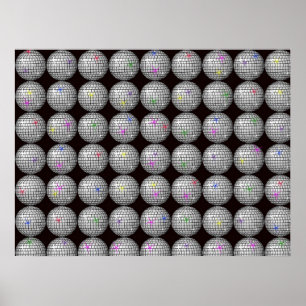 disco ball and stars poster