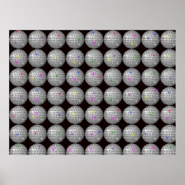 disco ball and stars poster (Front)