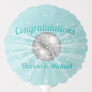 Disco Ball Baby Shower Blue Boy Balloon