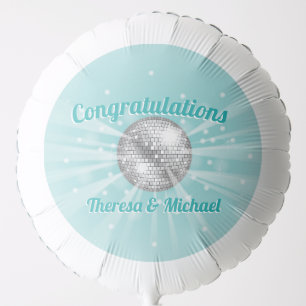 Disco Ball Baby Shower Blue Boy Balloon