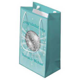 Disco Ball Baby Shower Blue Boy Small Gift Bag