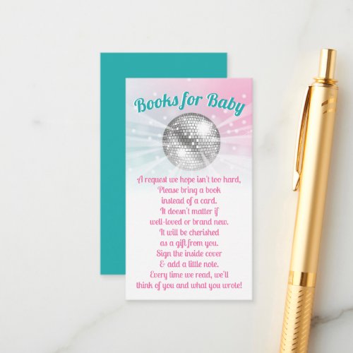 Disco Ball Baby Shower Books for Baby Cards