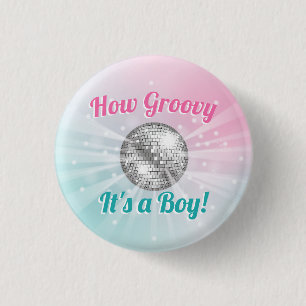 Disco Ball Baby Shower Button