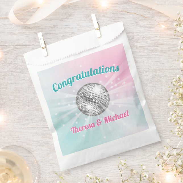 Disco Ball Baby Shower Favor Bag (Clipped)