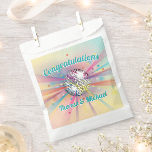 Disco Ball Baby Shower Groovy Pastel Rainbow Favor Bag