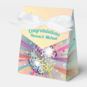 Disco Ball Baby Shower Groovy Pastel Rainbow Favor Boxes