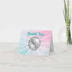 Disco Ball Baby Shower Groovy Thank You Card