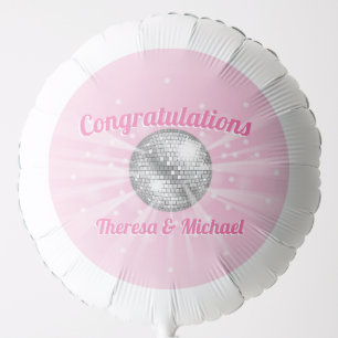 Disco Ball Baby Shower Pink Girl Balloon