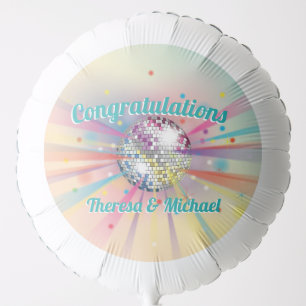Disco Ball Baby Shower Rainbow Balloon