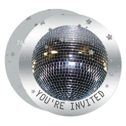 Disco Ball Birthday Party Disco Dance Party Circle Card