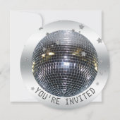 Disco Ball Birthday Party Disco Dance Party Circle Invitation (Front)
