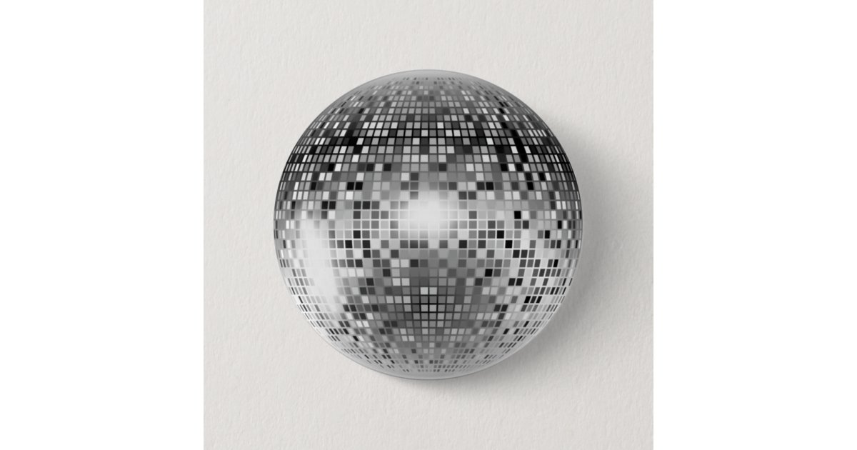 Party Gold Disco Ball Button, Zazzle