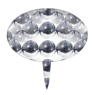 disco ball cake topper