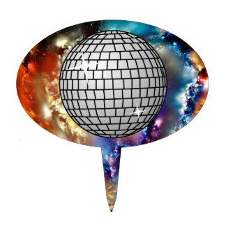disco ball cake topper