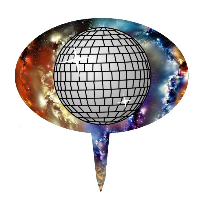 disco ball cake topper