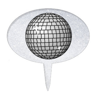 disco ball cake topper