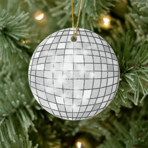 Disco Ball  Ceramic Ornament
