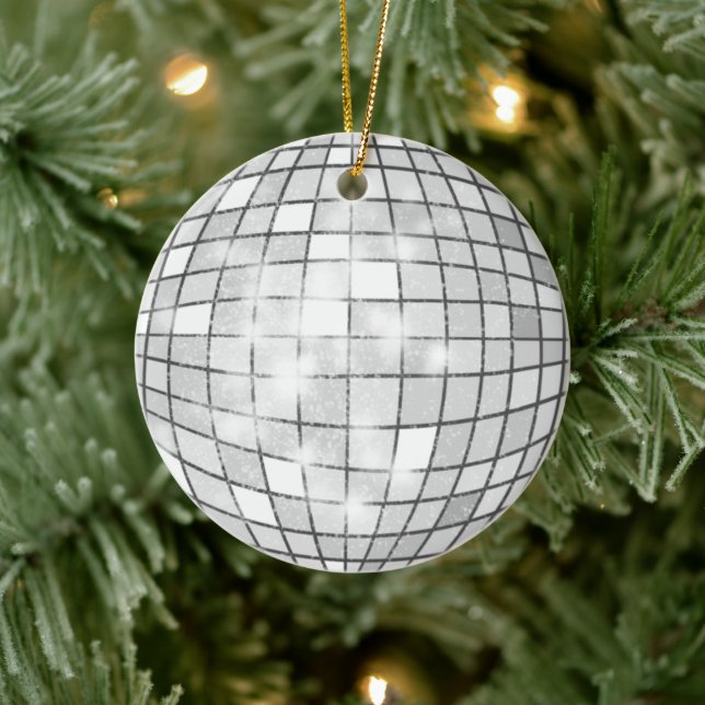 Disco Ball  Ceramic Ornament (Tree)