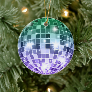 Disco Ball Ceramic Ornament