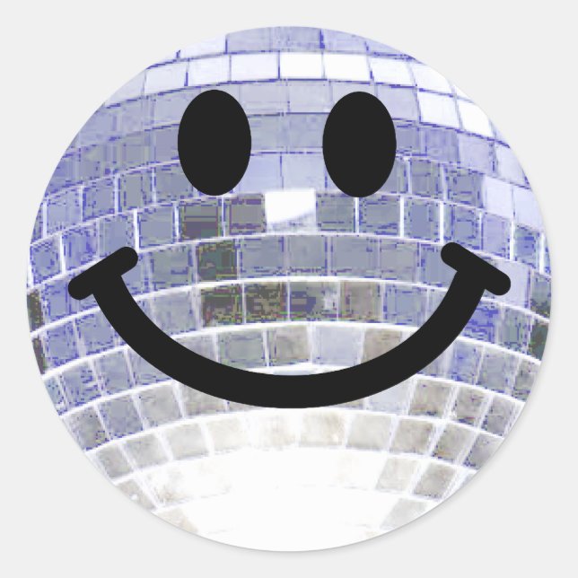Disco Ball Classic Round Sticker (Front)