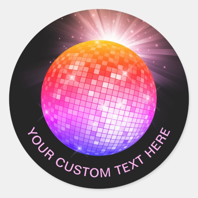 Disco Ball Classic Round Sticker (Front)