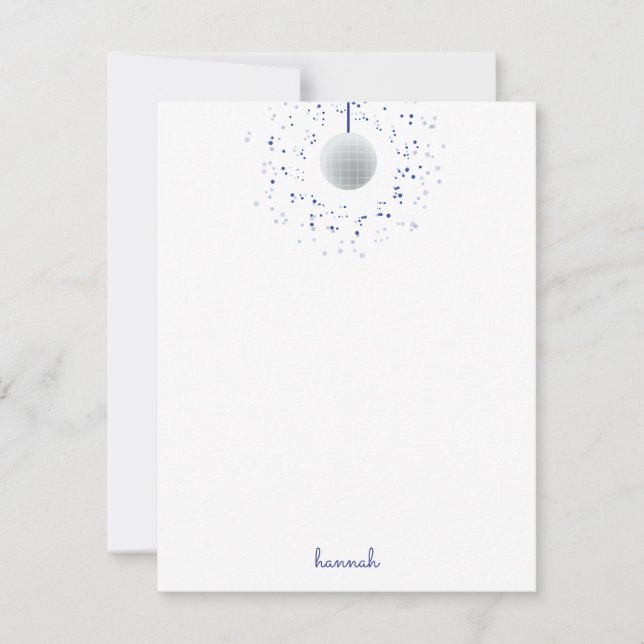 Disco Ball Dance Note Card (Front)