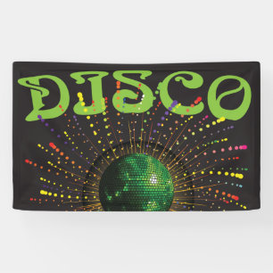 Disco Ball Dance Party Retro 70s Event Banner
