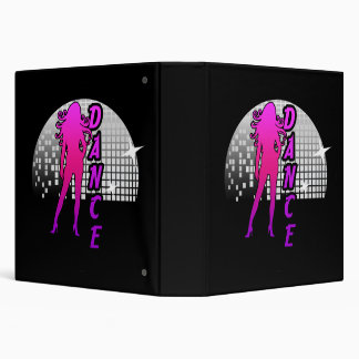 Disco Ball Dancer. 3 Ring Binder
