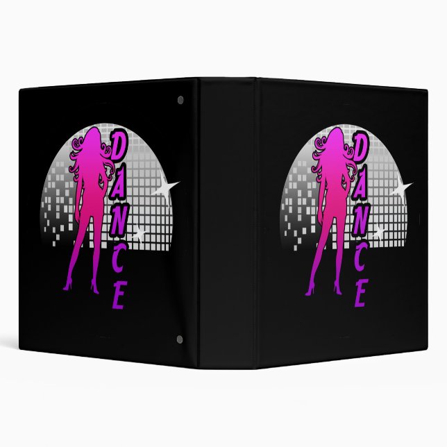 Disco Ball Dancer. 3 Ring Binder (Background)