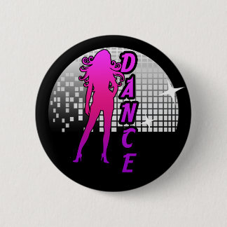 Disco Ball Dancer. Pinback Button