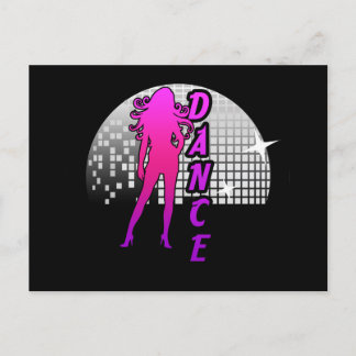 Disco Ball Dancer. Postcard