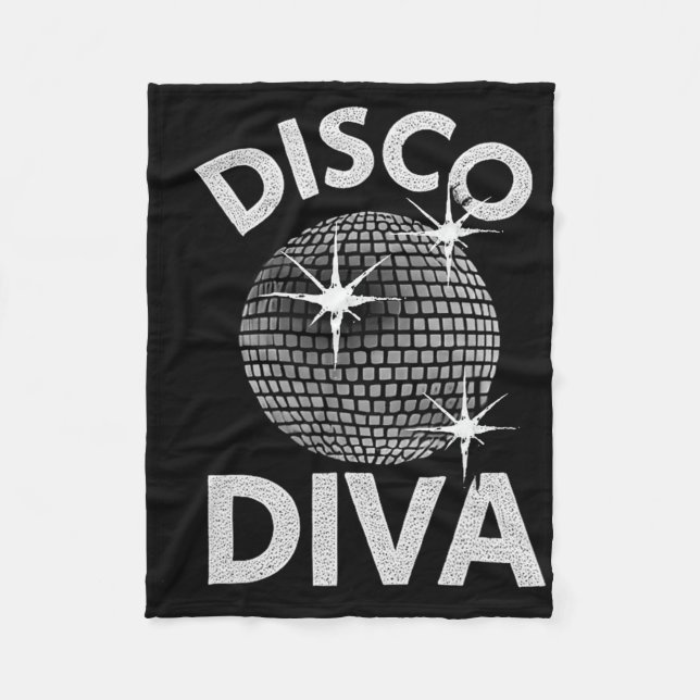 Disco Ball Disco Diva Queen1  Fleece Blanket (Front)