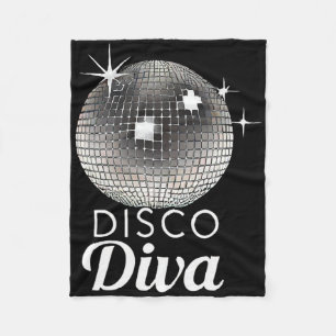 Disco Ball Disco Diva Queen3 Fleece Blanket